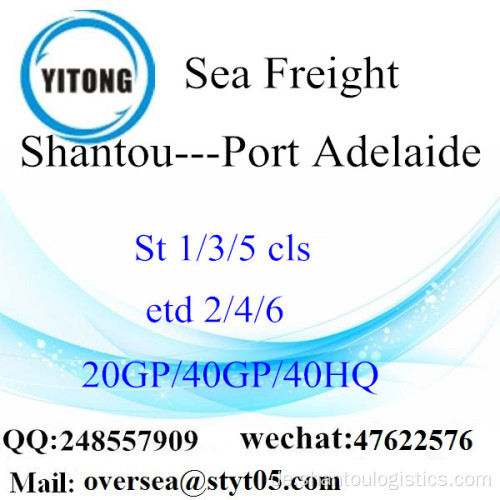 Shantou Port Seefracht Versand nach Port Adelaide